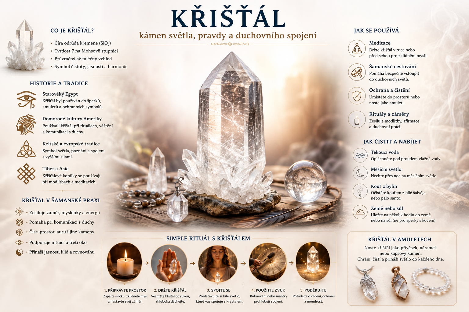 Křišťál v šamanismu | Historie, rituály a meditace