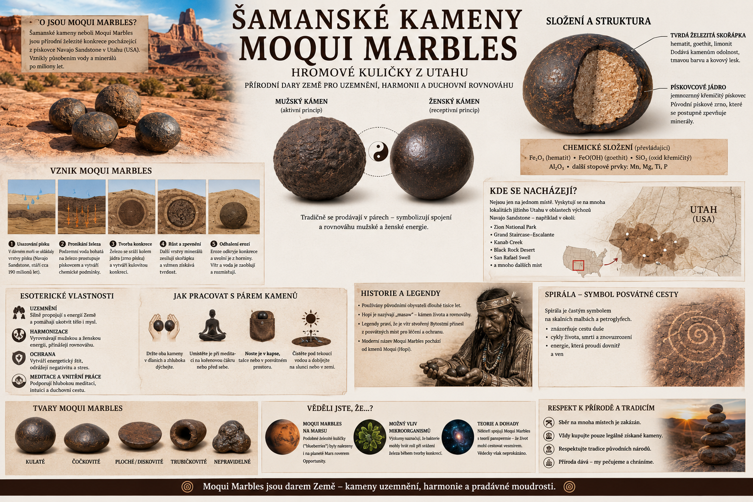 Moqui Marbles: vznik, páry, Mars a mýty | Průvodce